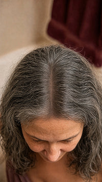 Illustrative overhead photo of a woman's part, night 30