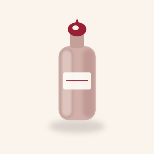 Crowned by Her Part bottle with crimson dropper cap