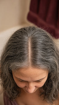 Illustrative overhead photo of a woman's part, night 1