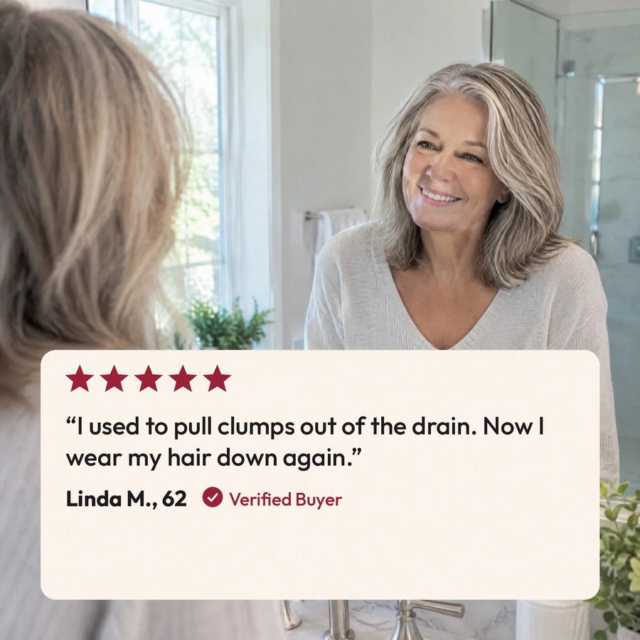 Linda, 62, verified buyer: I wear my hair down again