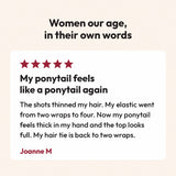 Review card from Joanne M. under the heading Women our age, in their own words